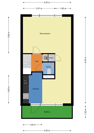 Floorplan - Schapendreef 407, 3034 ZM Rotterdam